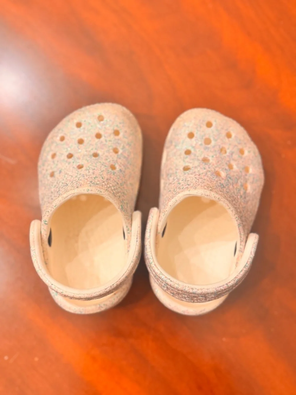 Crocs Toddler Girls Glitter Crocs Size 4 White